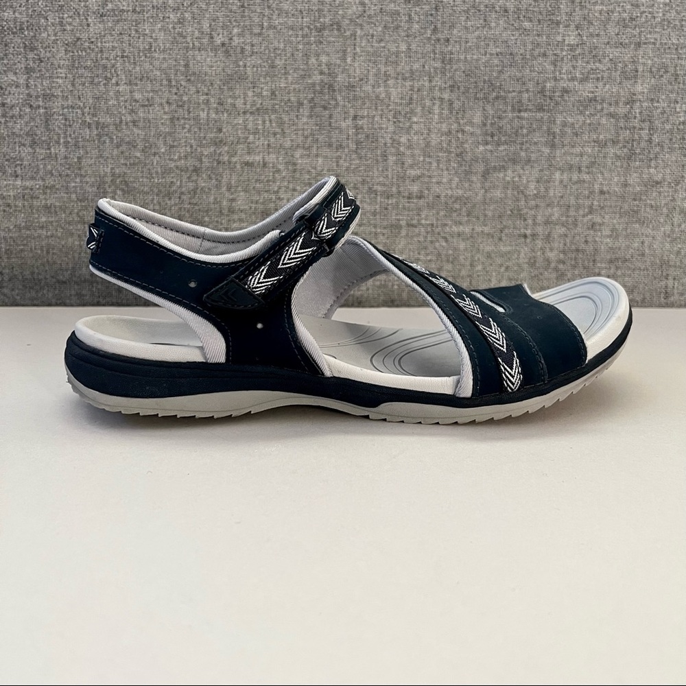 Dr Scholls Daydream Sz 11 M Sandals Blue Gray Womens Comfort Gel Cushion Shoes